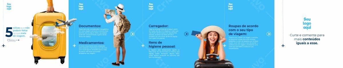 Banner para Checklist de Viagem PSD Editável