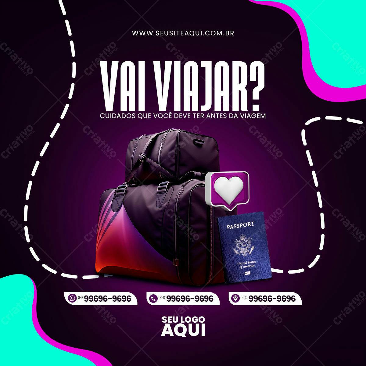Flyer para Viagens PSD Editável