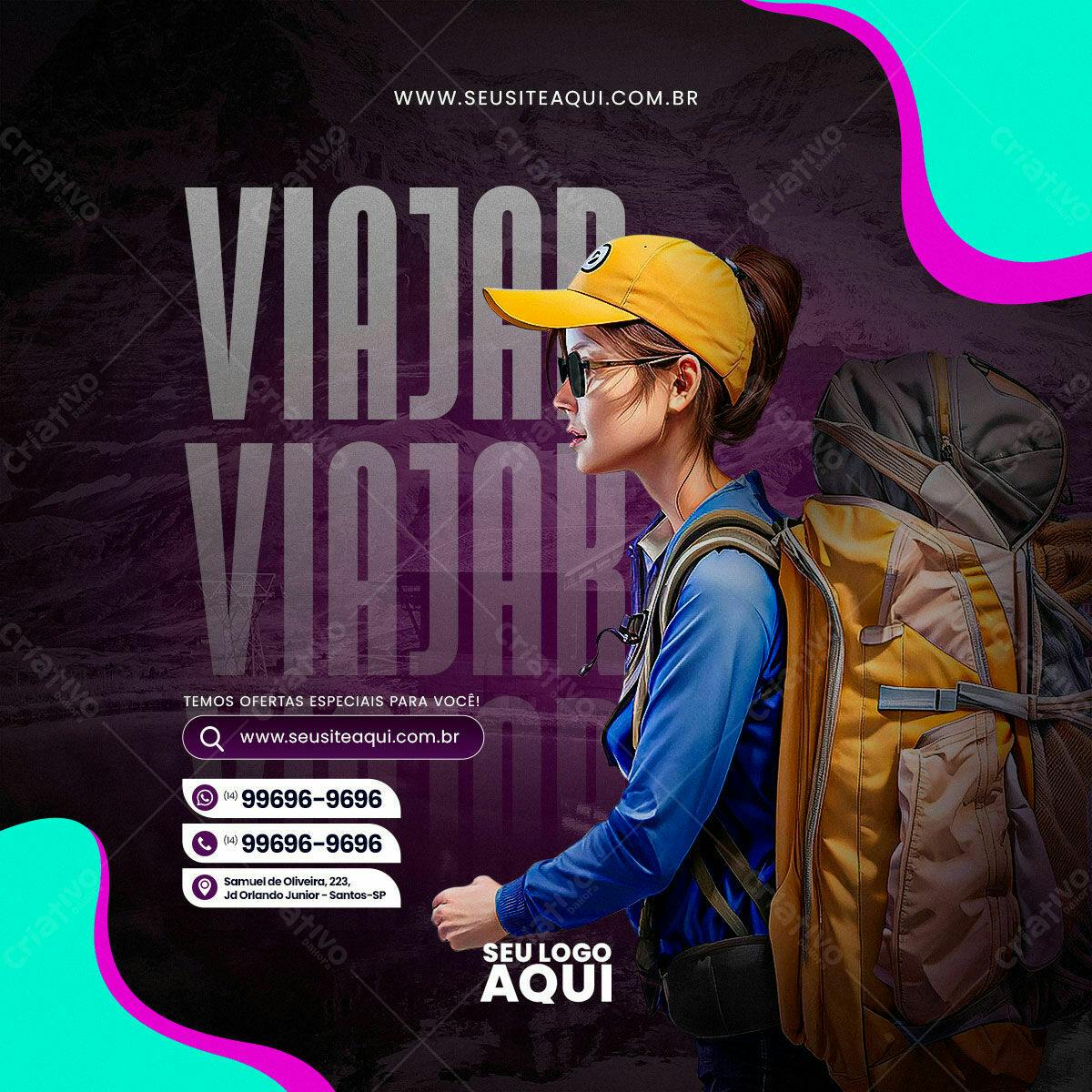 Post para Viagem PSD Editável