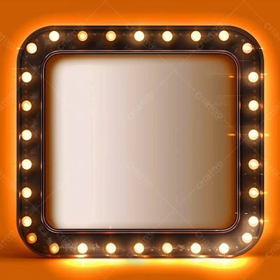 Elemento 3D, Placa, Letreiro Com Luzes