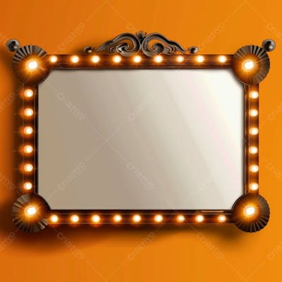 Elemento 3D, Placa, Letreiro Com Luzes