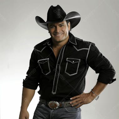 Homem, cantor sertanejo, cowboy