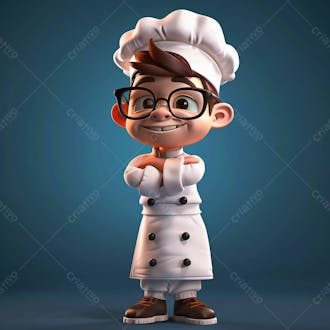 Grupomidojhouney.01 3d character design cartoon chef standing w aa 59367c 93d 3 4c 22 978d 07ee 8b 922078