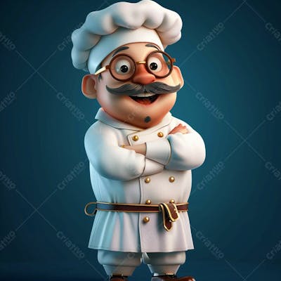 Cozinheiro Chef, Personagem 3D, Pixar Disney