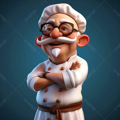 Cozinheiro Chef, Personagem 3D, Pixar Disney