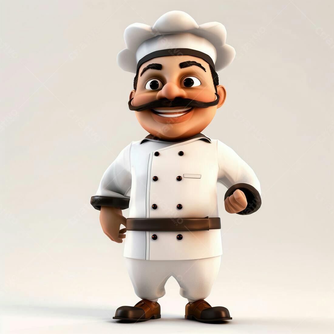 Chef de cozinha animado sorrindo