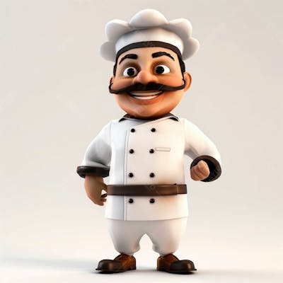 Cozinheiro Chef, Personagem 3D, Pixar Disney