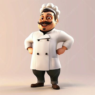 Cozinheiro Chef, Personagem 3D, Pixar Disney
