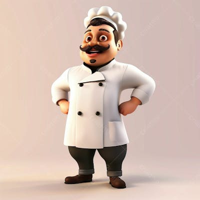 Cozinheiro Chef, Personagem 3D, Pixar Disney
