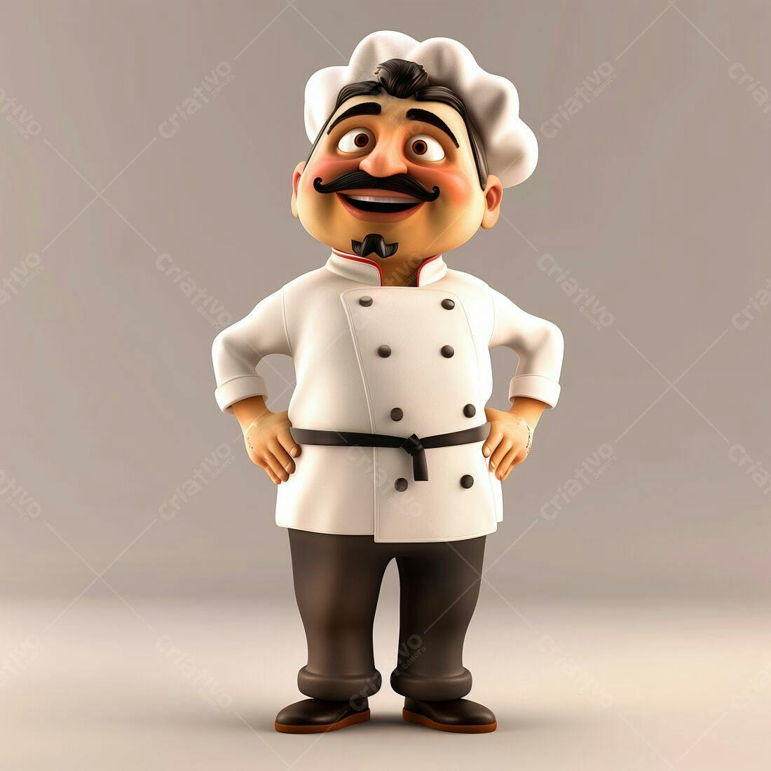 Chef de desenho animado alegre