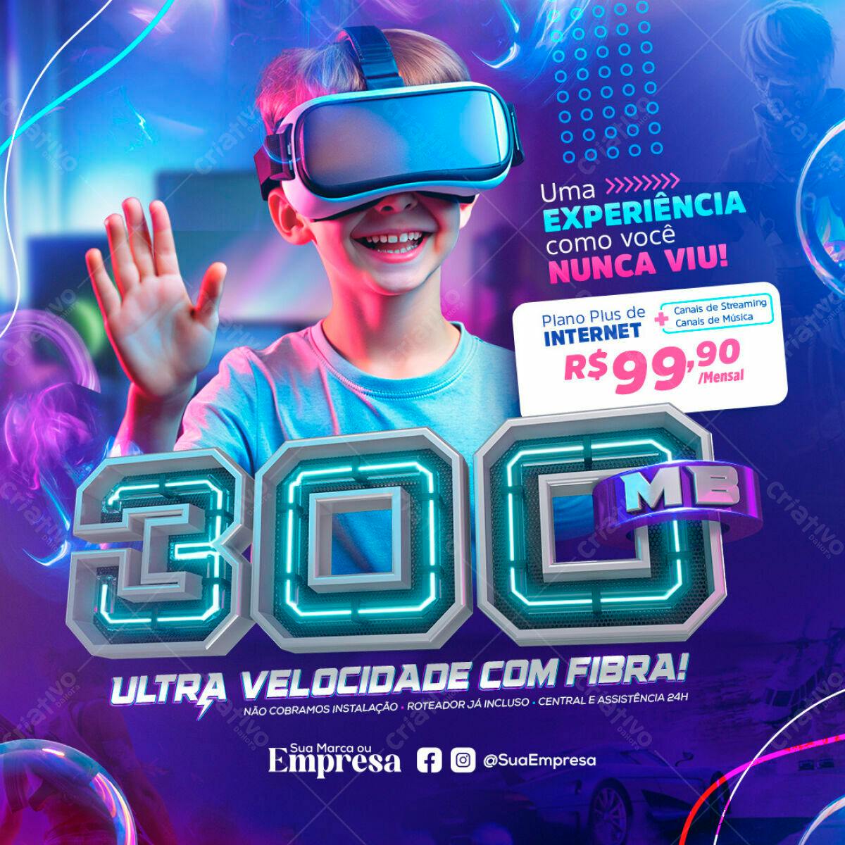 Flyer Internet 300MB PSD Editável