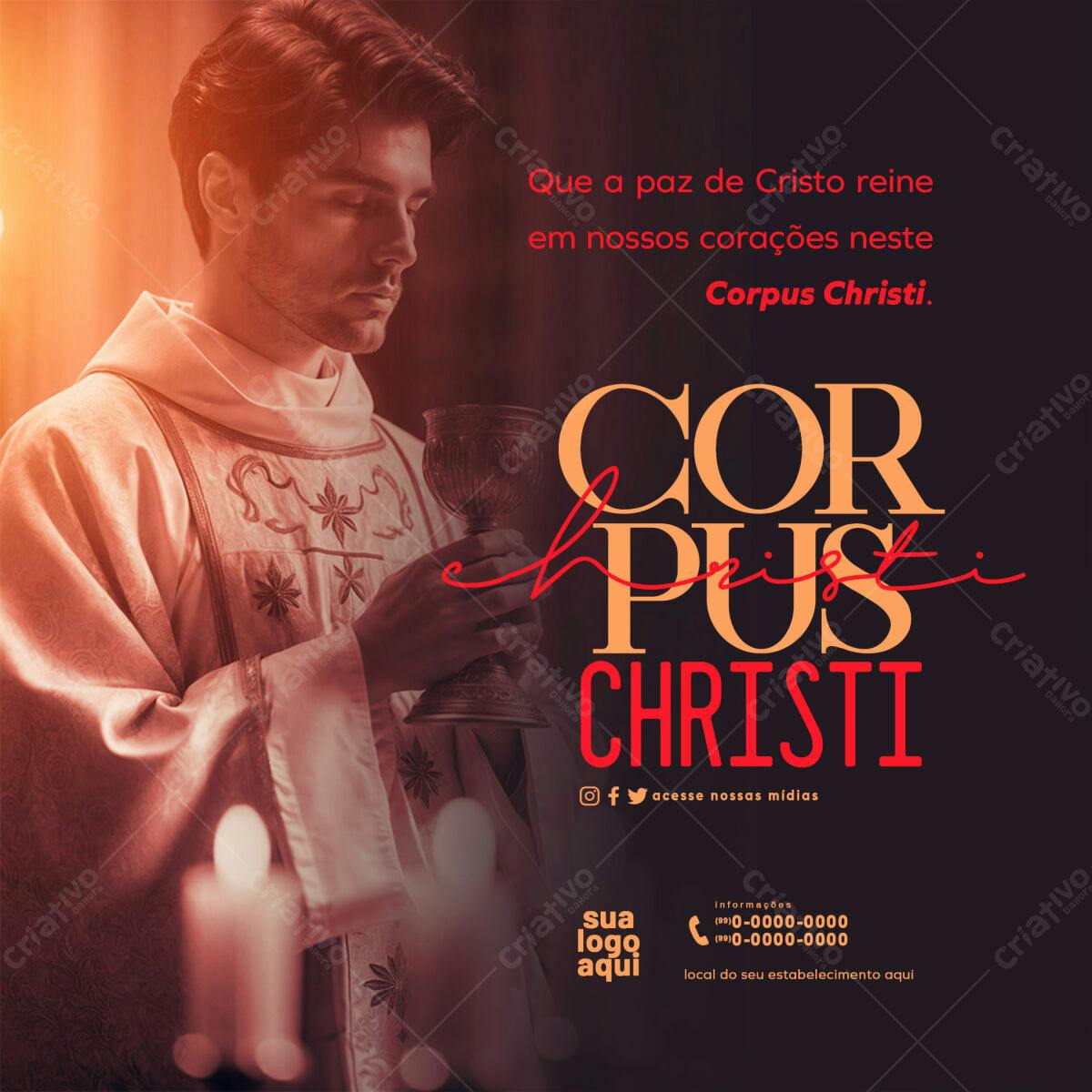Flyer para Corpus Christi PSD Editável