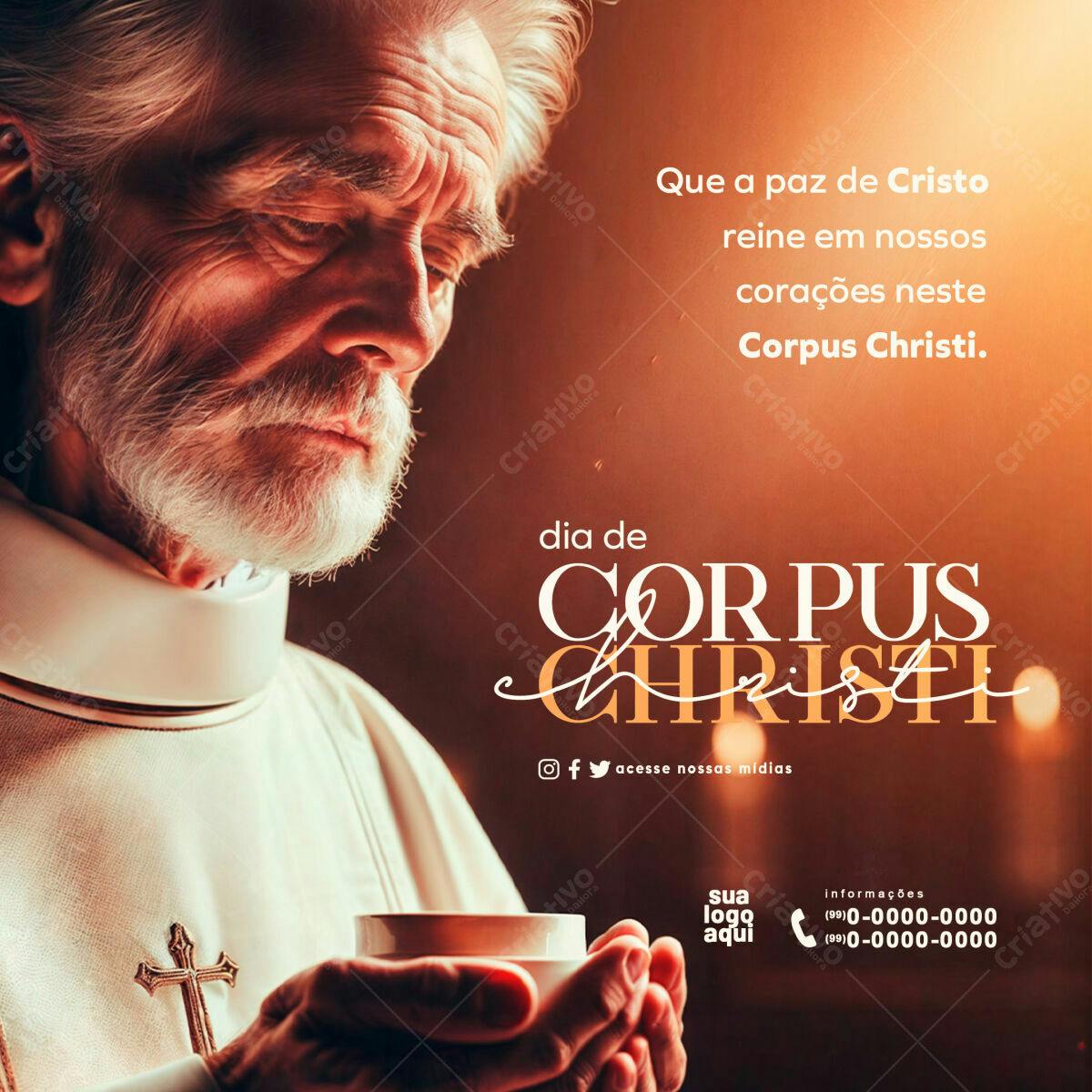 Postagem Corpus Christi PSD Editável