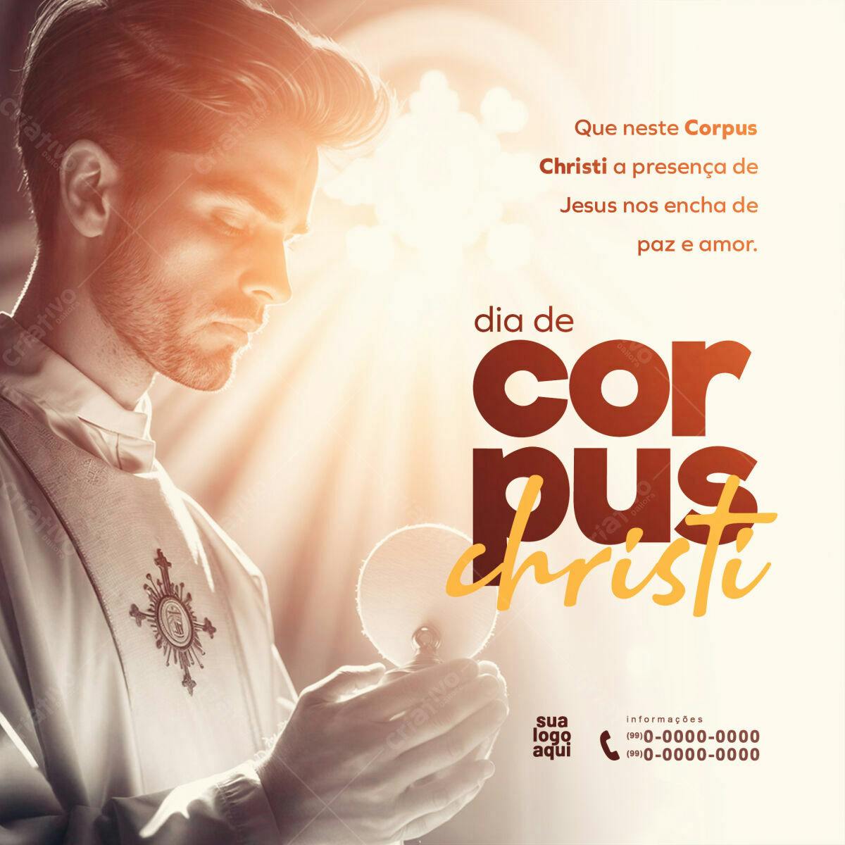 Postagem Dia de Corpus Christi PSD Editável