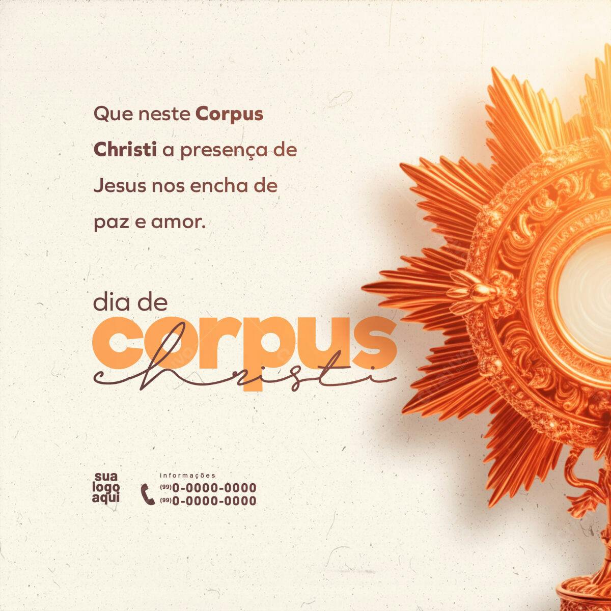 Post para o Dia de Corpus Christi PSD Editável