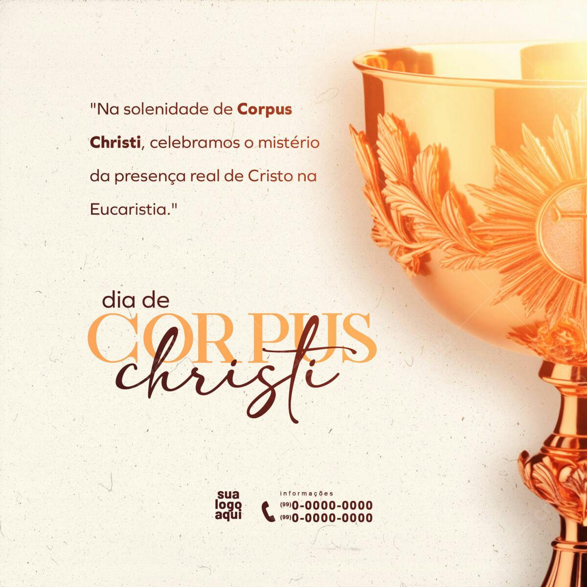 Post para o Dia de Corpus Christi PSD Editável