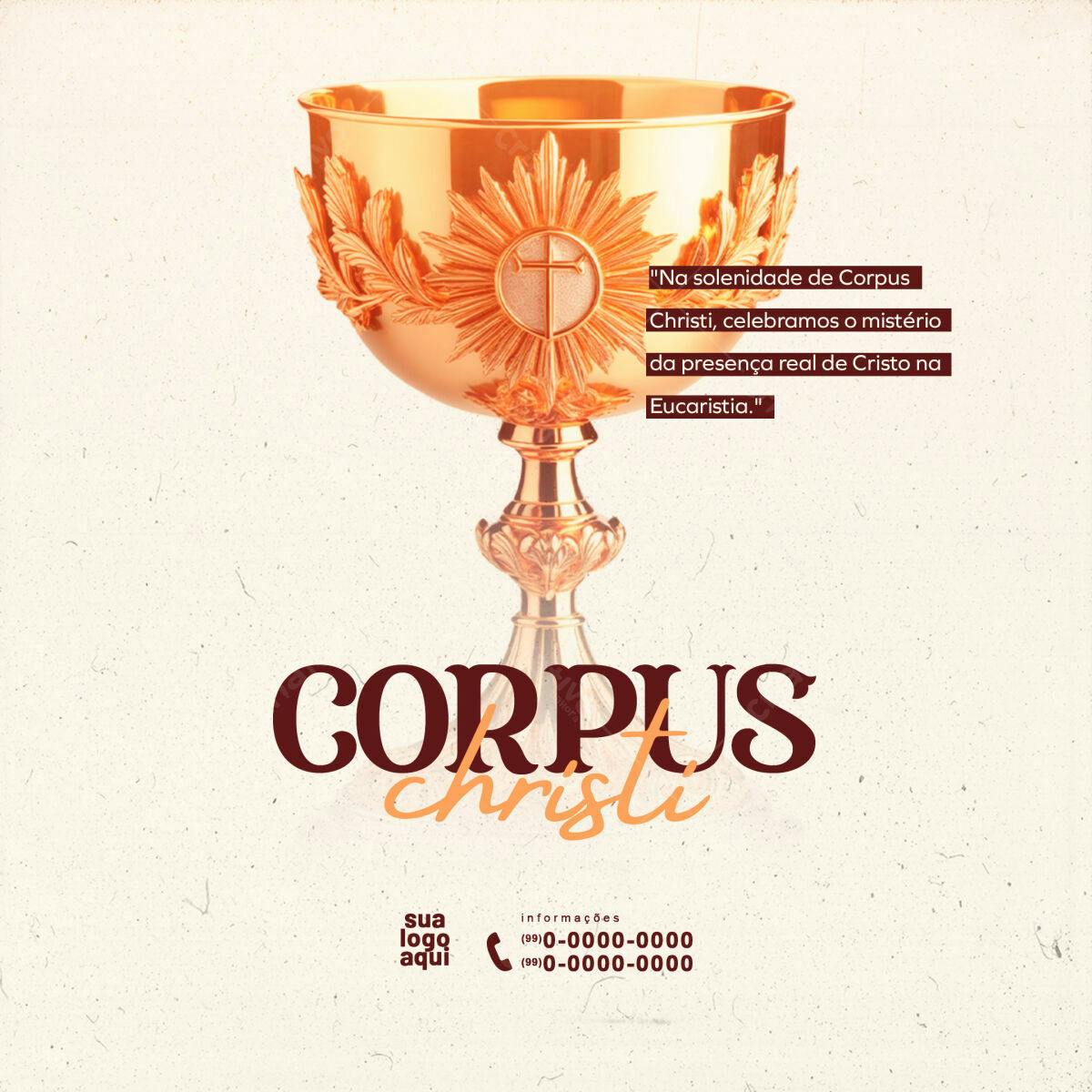 Post para Corpus Christi PSD Editável