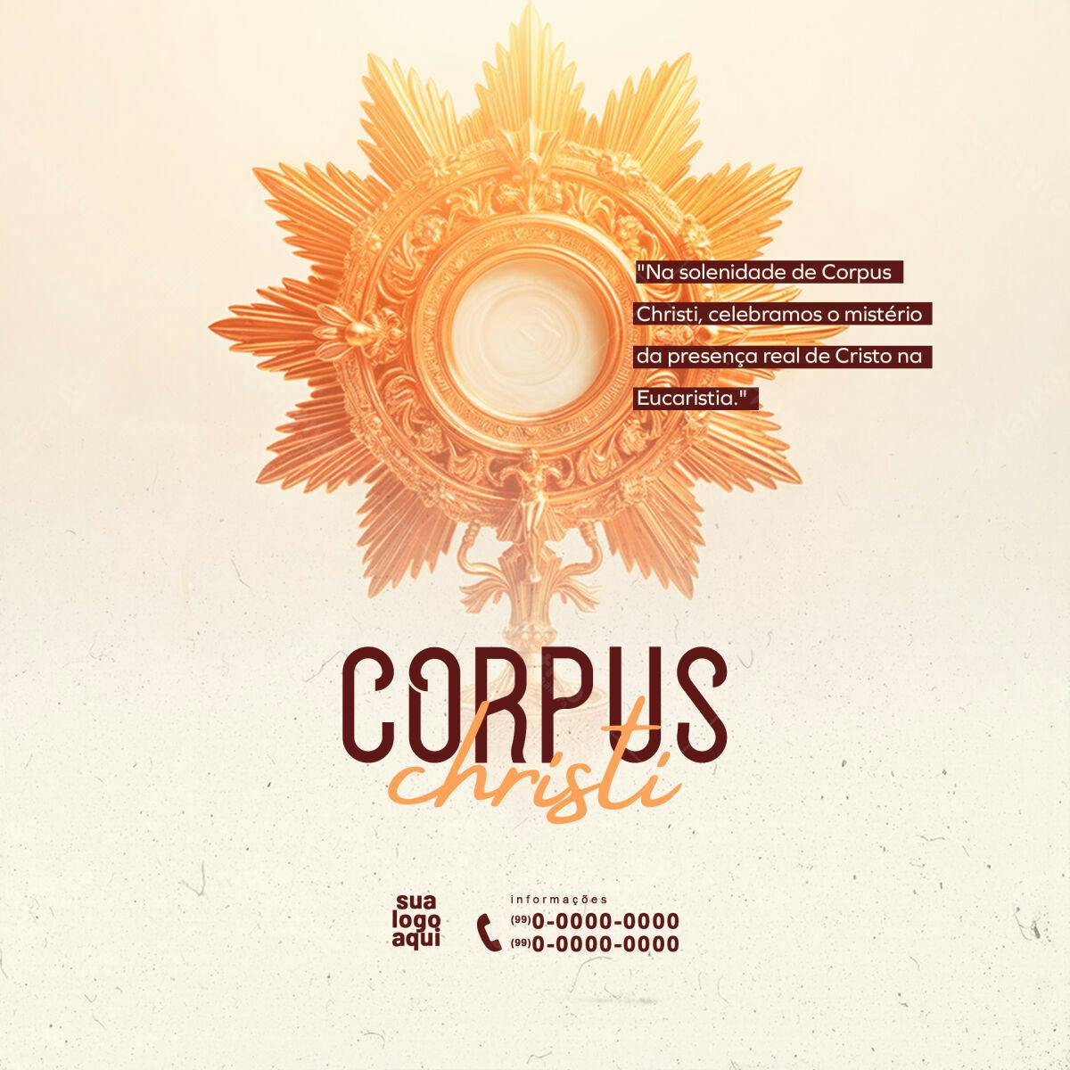 Flyer para Corpus Christi PSD Editável