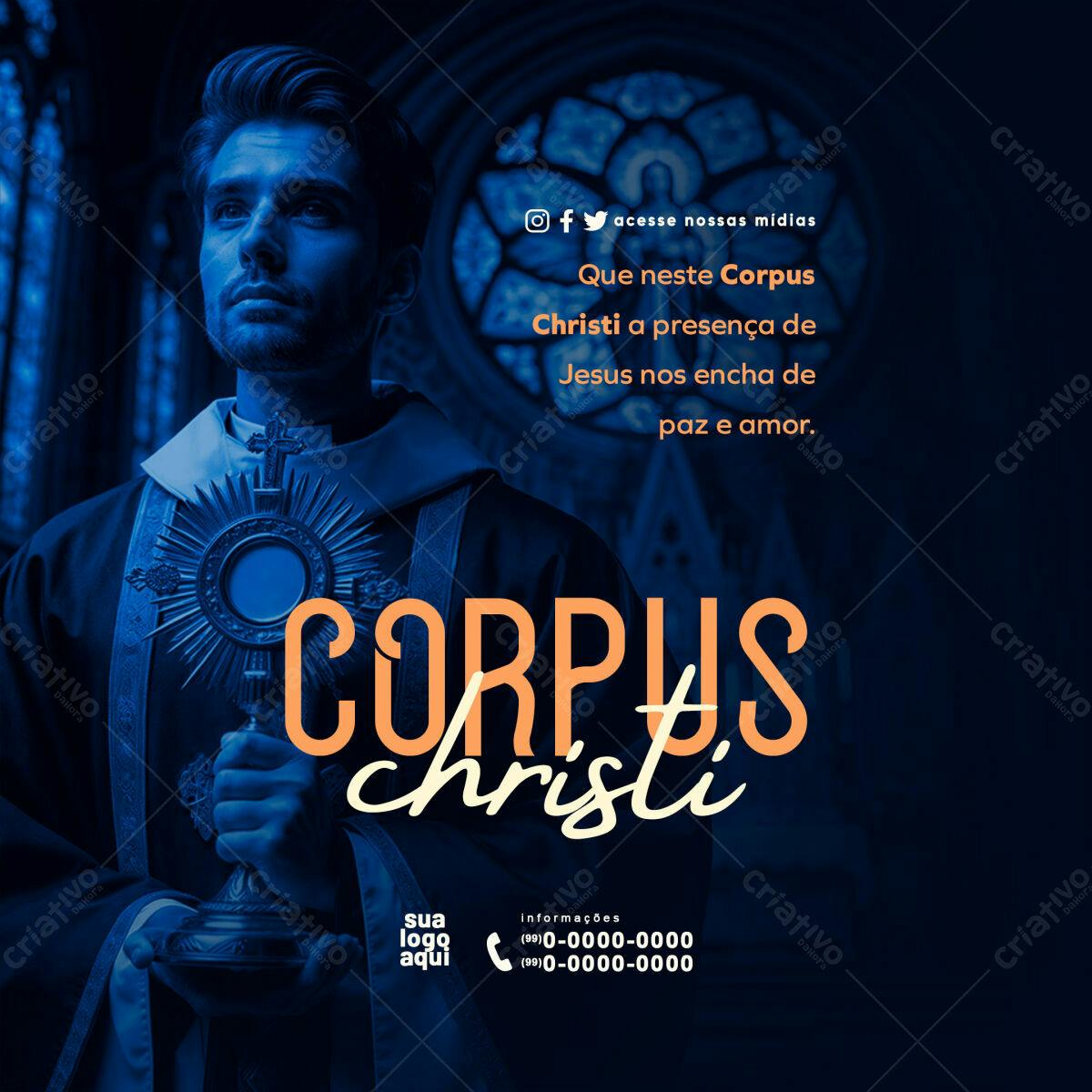 Post para Corpus Christi PSD Editável