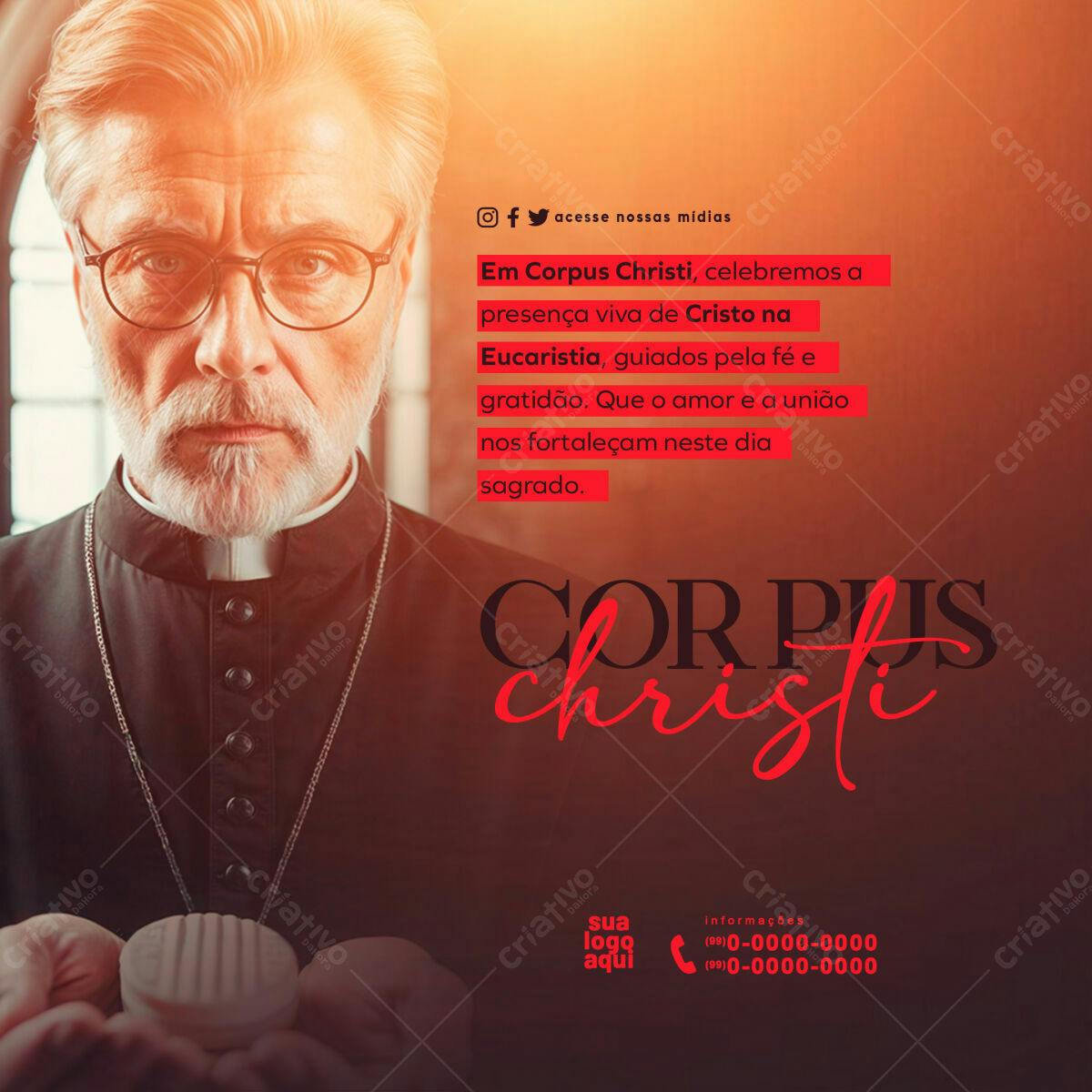 Flyer para Corpus Christi PSD Editável