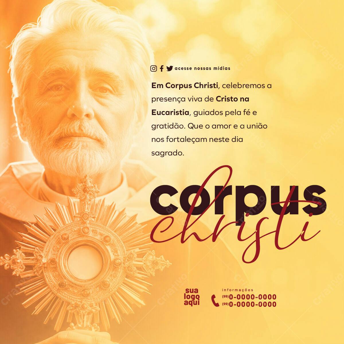 Postagem Corpus Christi PSD Editável