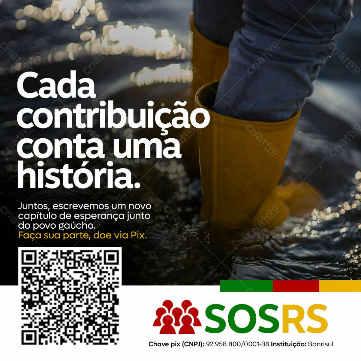 Post para Doação SOSRS PSD Editável