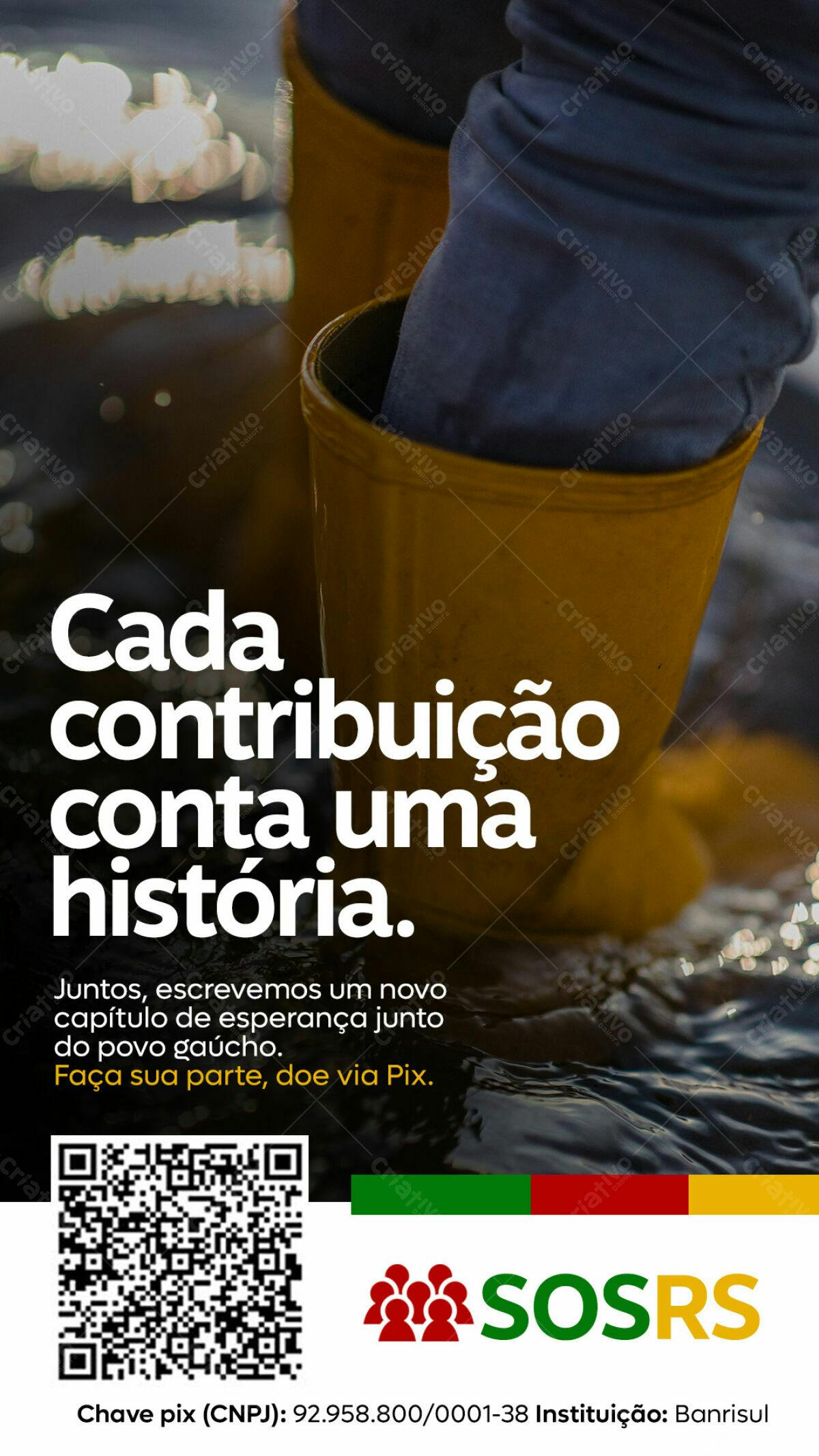 Flyer para Doação SOSRS PSD Editável