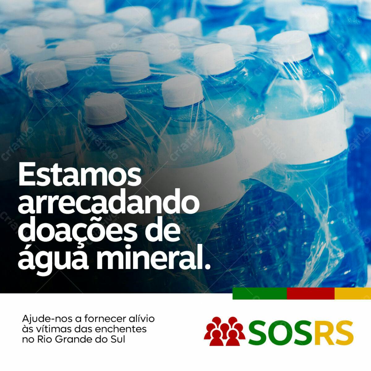 Post para Doação de Água Mineral PSD Editável