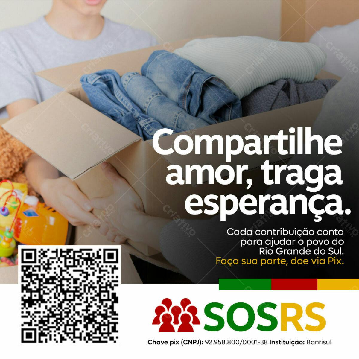 Flyer Doação SOSRS PSD Editável