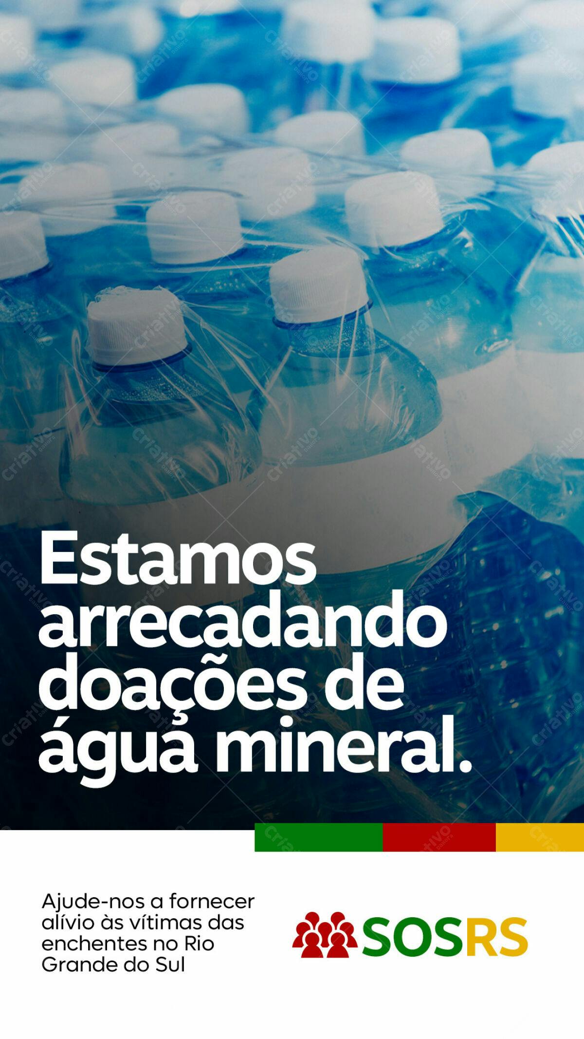 Flyer para Doação de Água PSD Editável