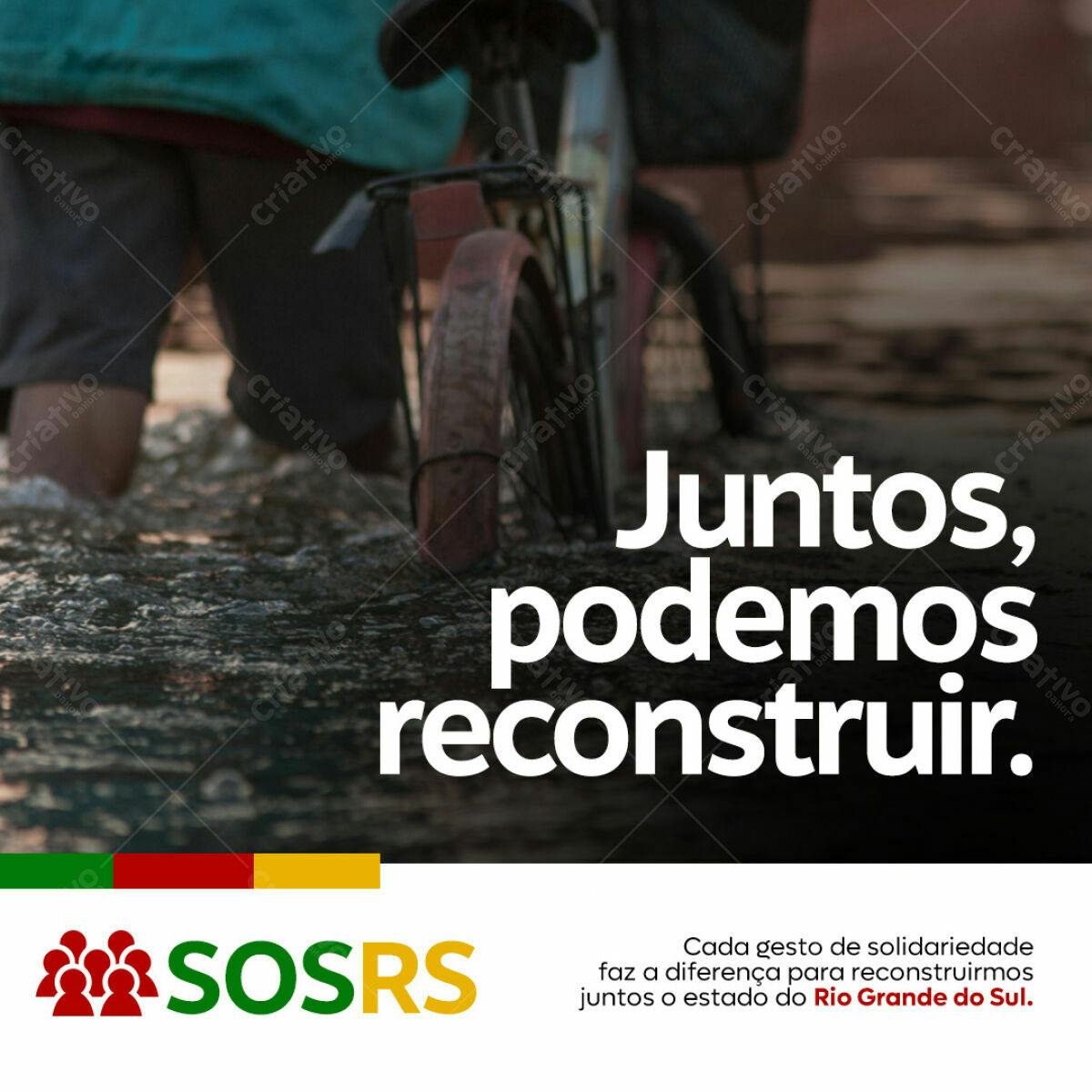 Flyer para Campanha de Solidariedade Rio Grande do Sul PSD Editável