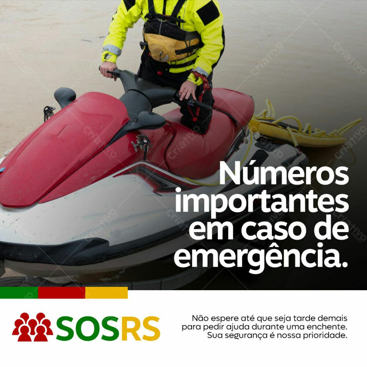 Post para Emergência com Jet Ski PSD Editável