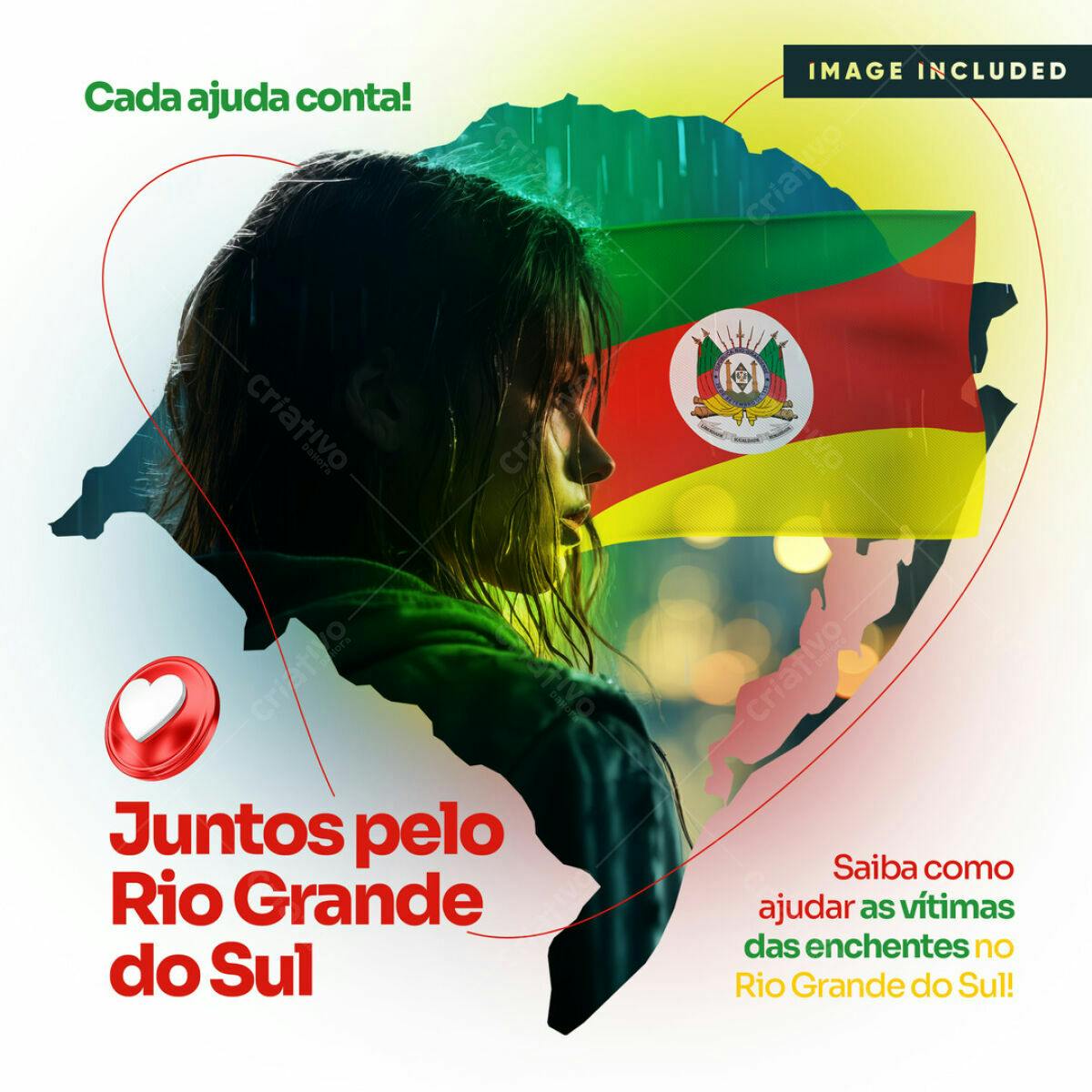 Post para Doação Rio Grande do Sul PSD Editável
