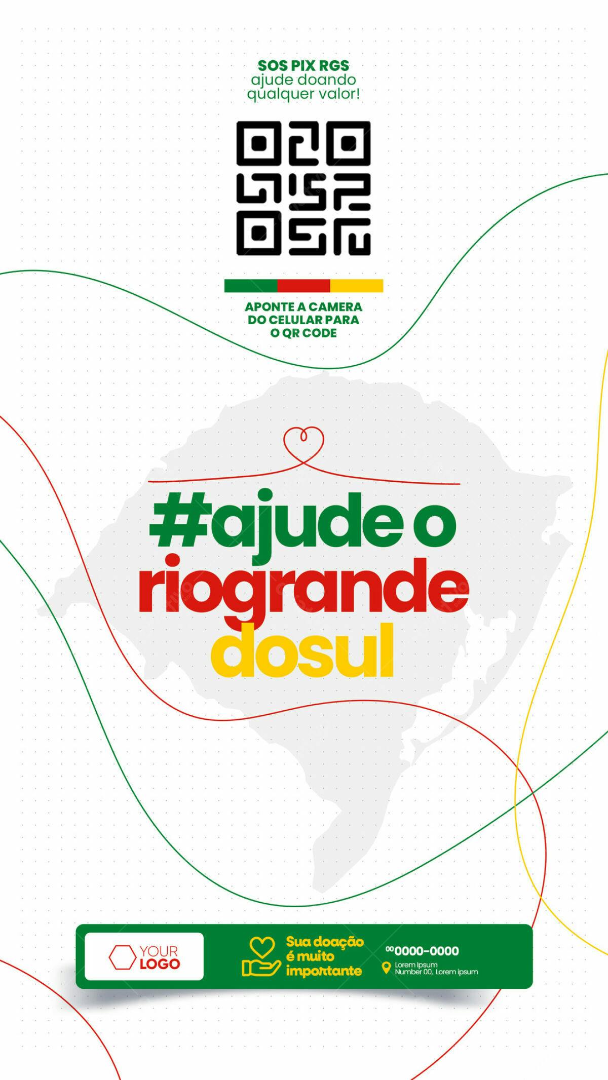 Flyer para Doação Rio Grande do Sul PSD Editável