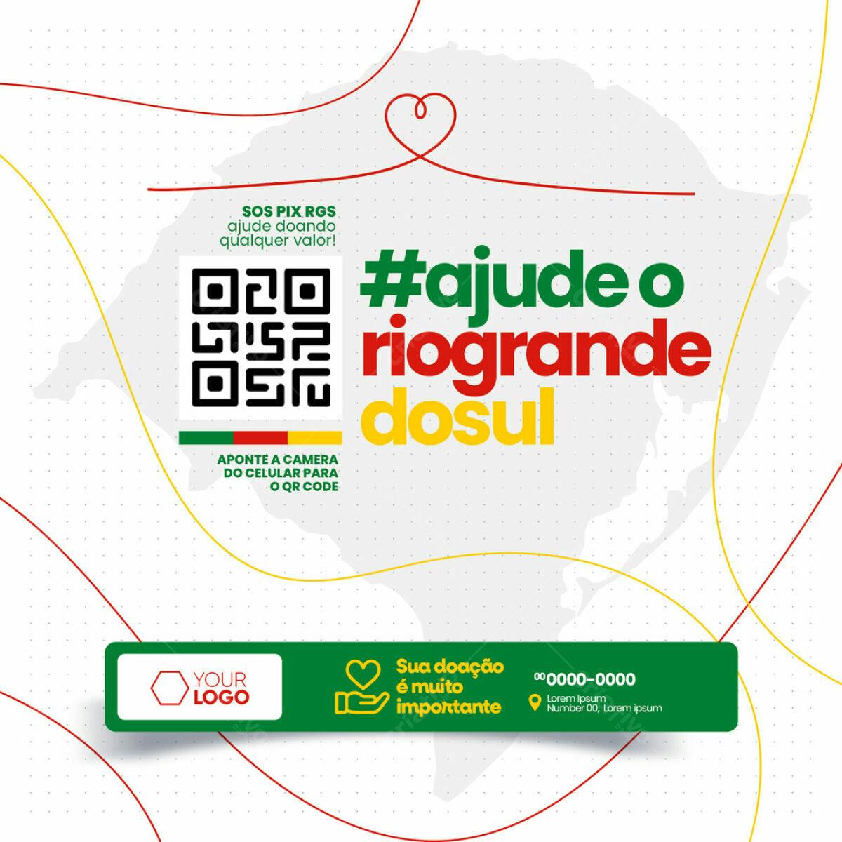 Flyer para Doação Rio Grande do Sul PSD Editável