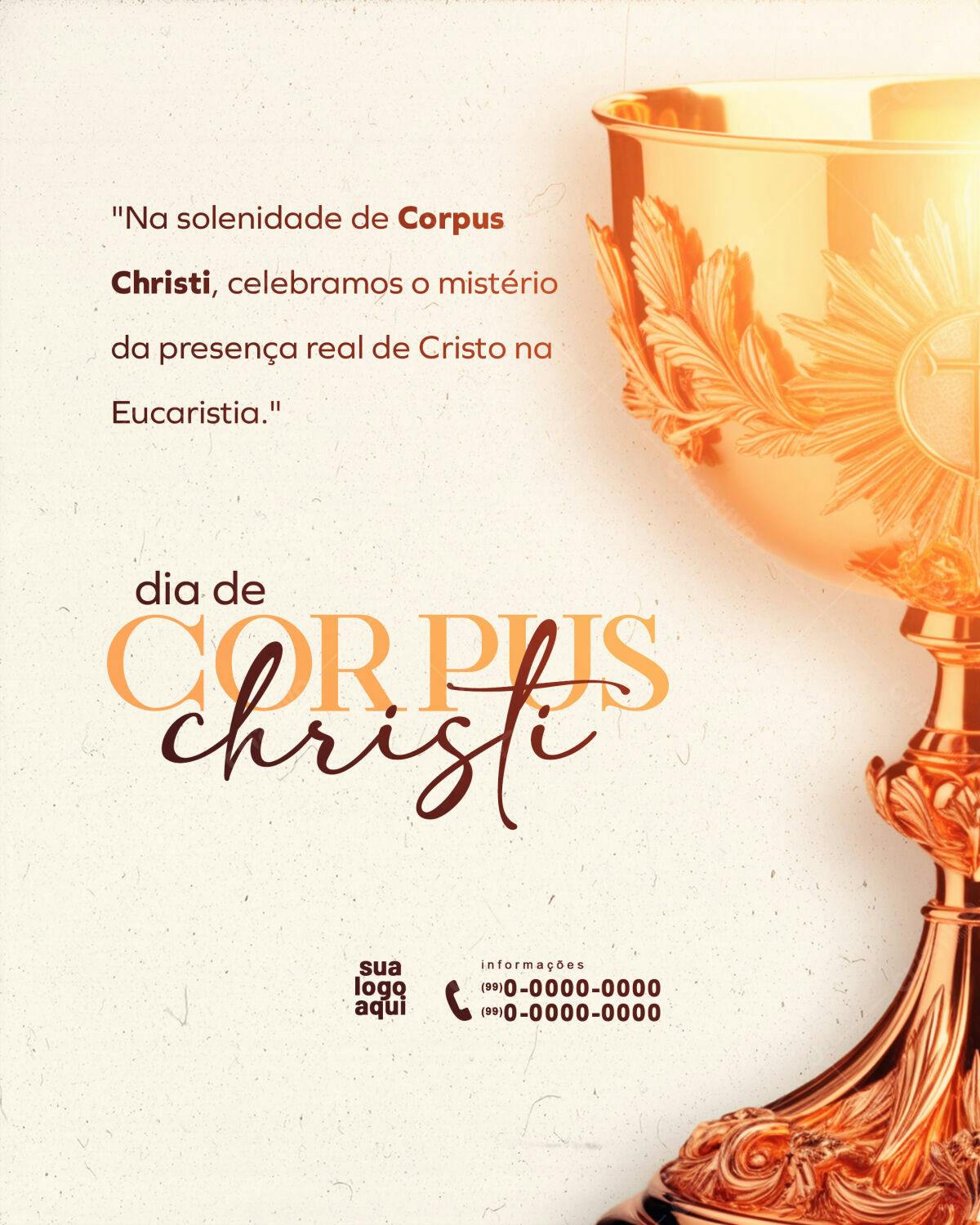 Flyer Dia de Corpus Christi PSD Editável