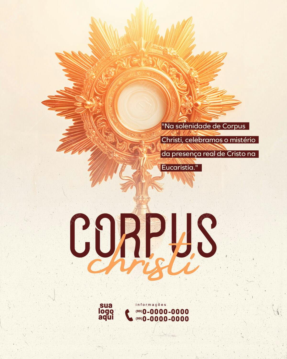 Flyer para Corpus Christi PSD Editável