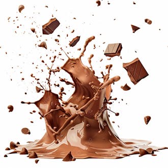 Chocolate splash, with milk chocolate pieces 3