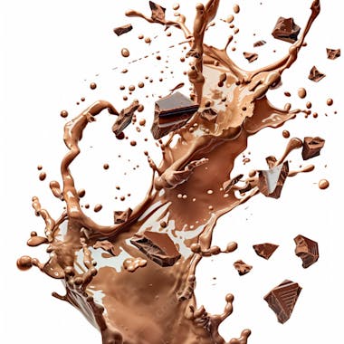 Chocolate splash, with milk chocolate pieces 2