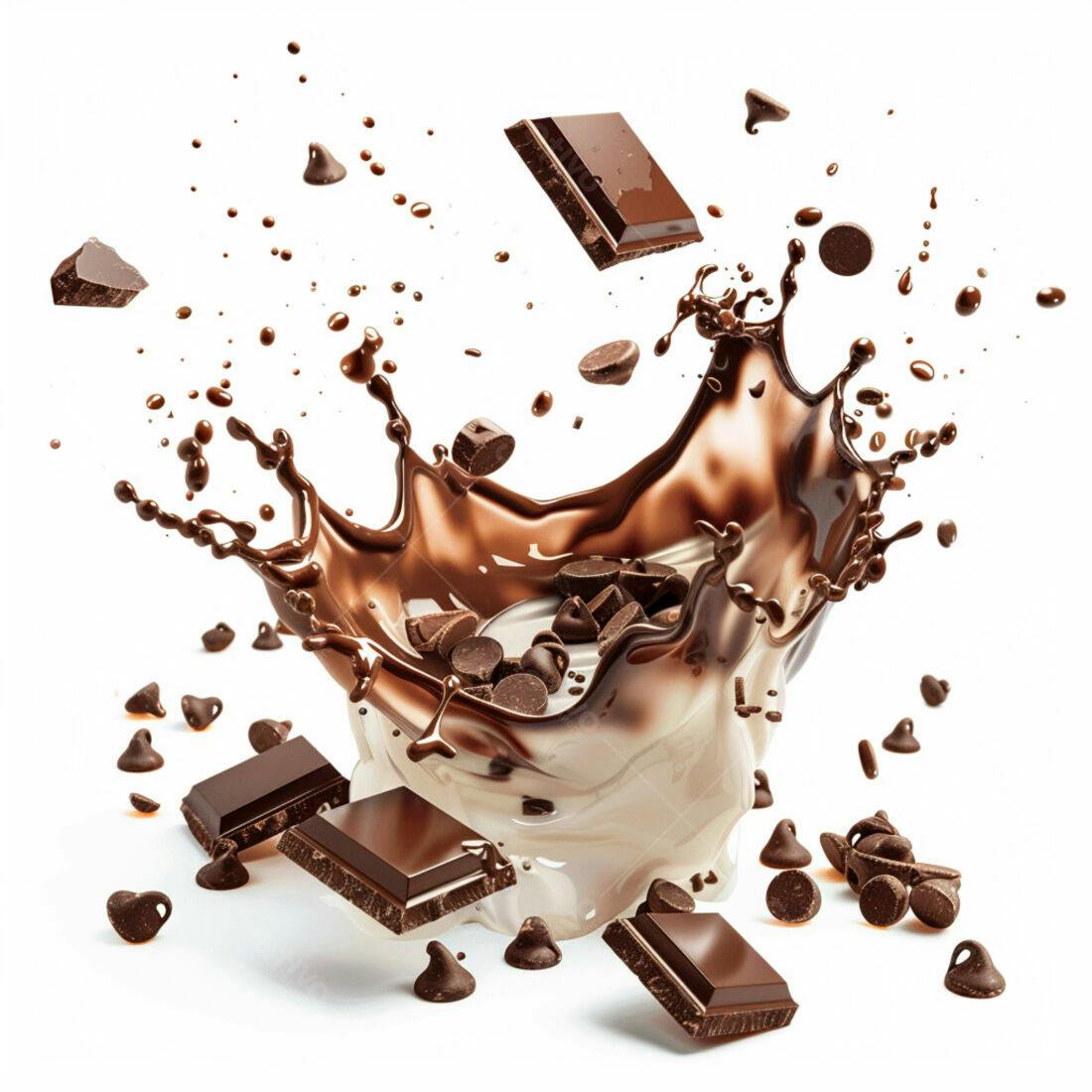 Explosão de Chocolate com Gotas e Barras