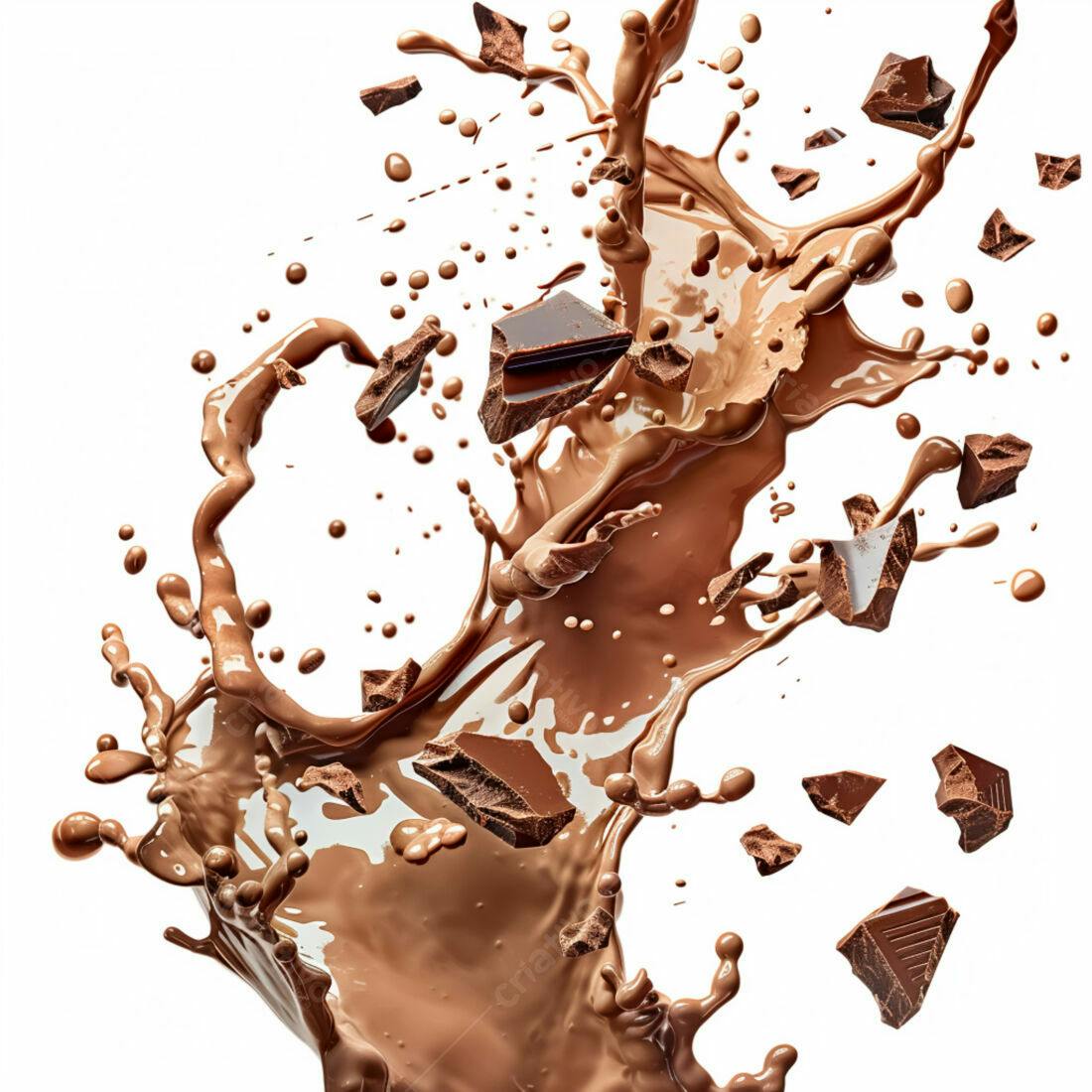 Chocolate derretendo em explosão