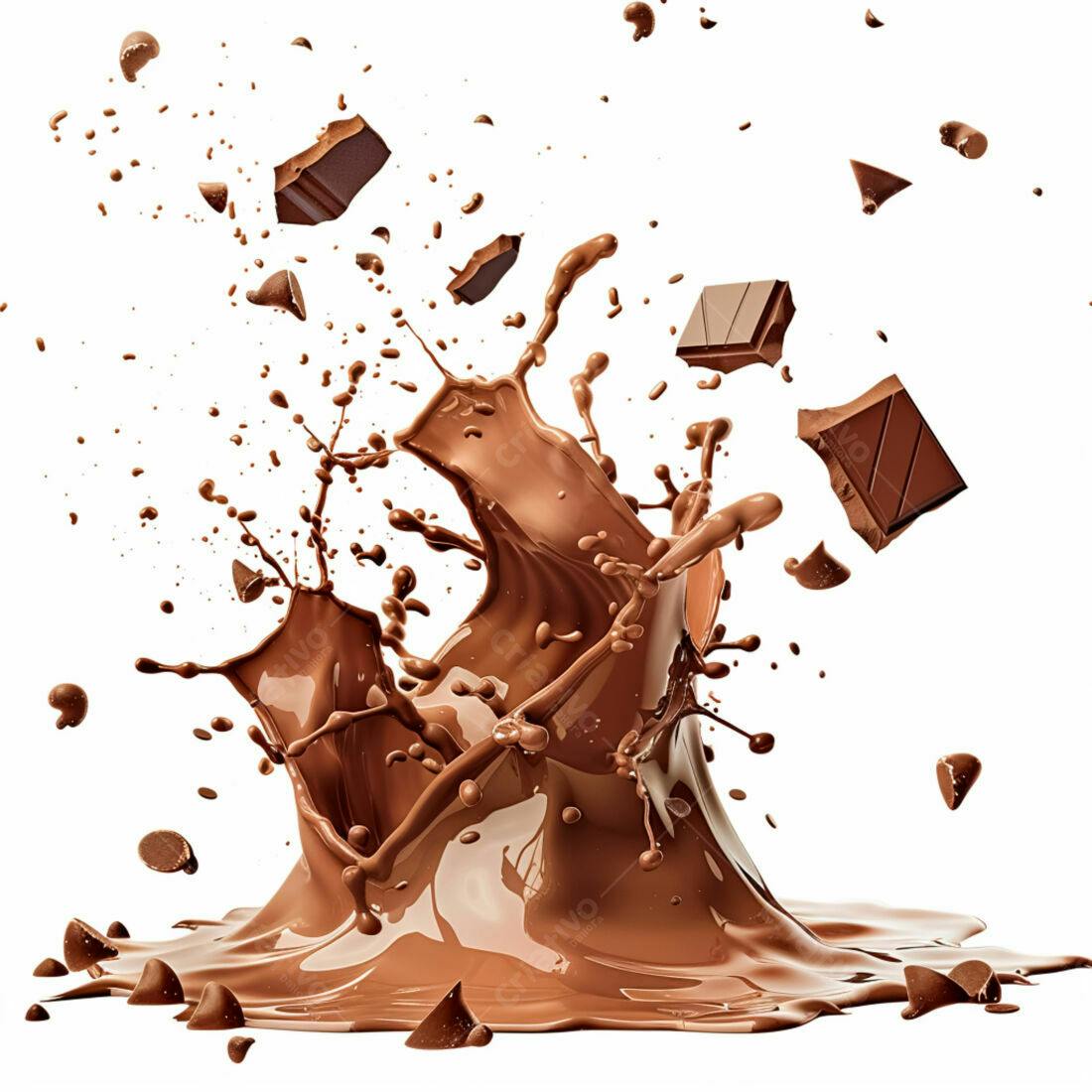 Explosão de chocolate derretido