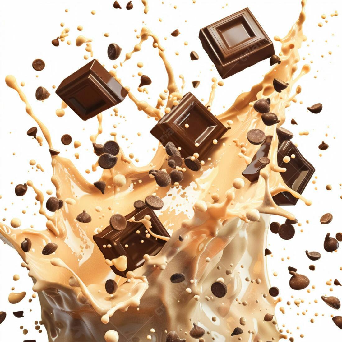 Explosão de chocolate e leite cremoso