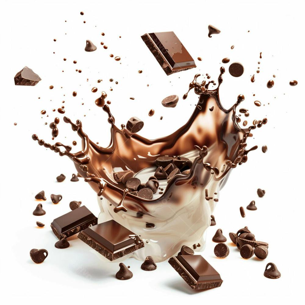 Respingo De Chocolate, Com Pedacos De Chocolate Ao Leite 5