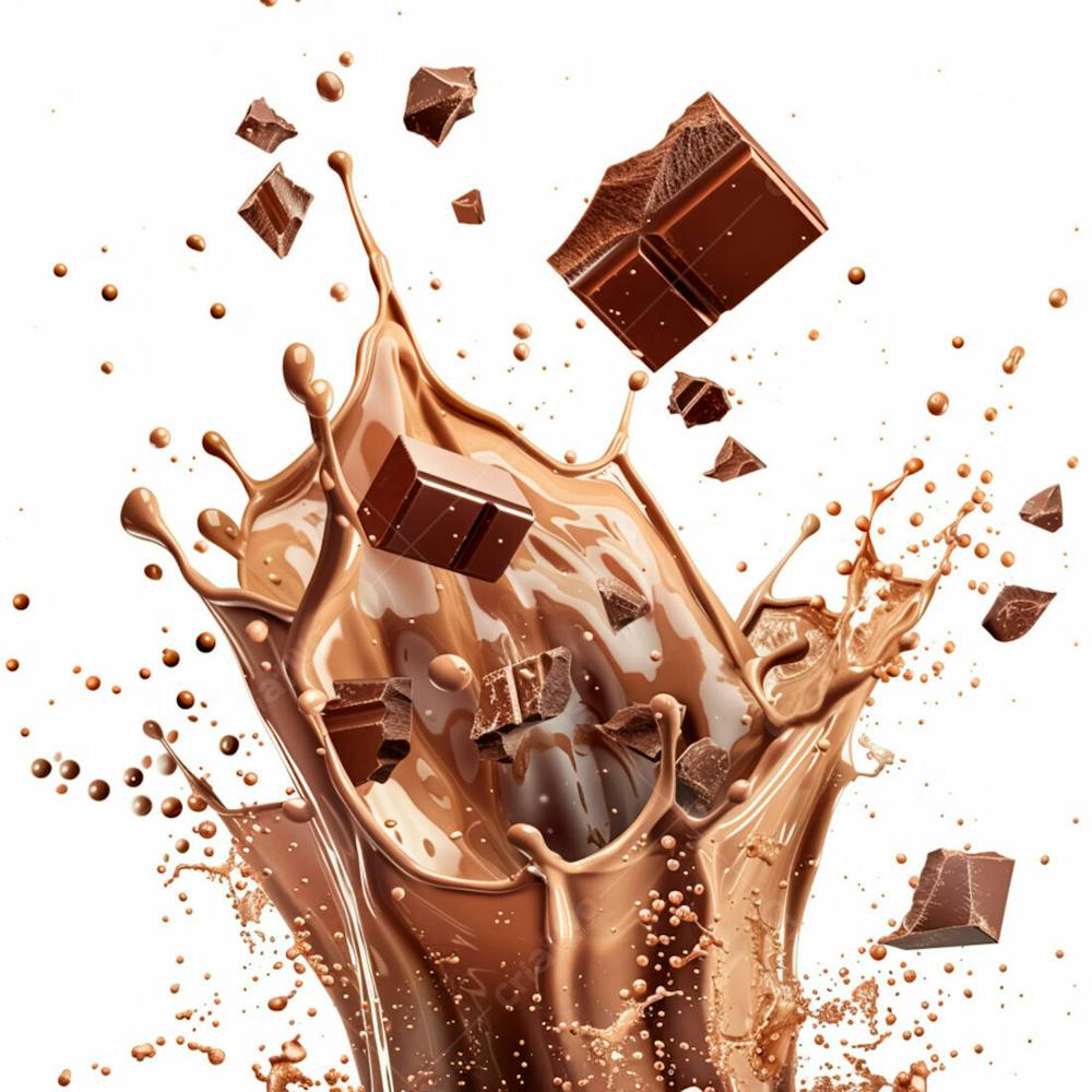 Respingo De Chocolate, Com Pedacos De Chocolate Ao Leite 7