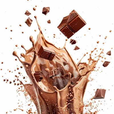 Respingo De Chocolate, Com Pedacos De Chocolate Ao Leite 7