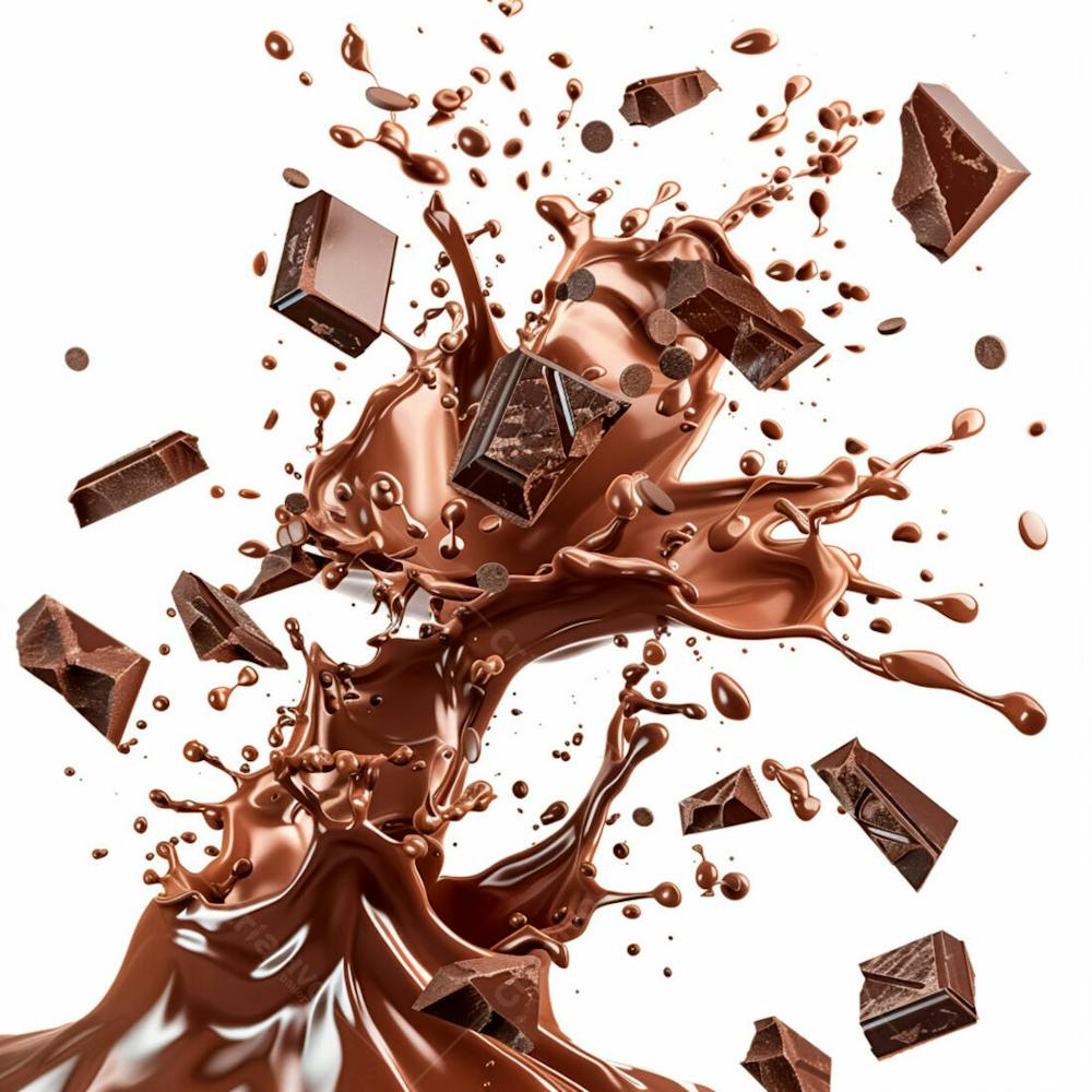 Respingo De Chocolate, Com Pedacos De Chocolate Ao Leite 8