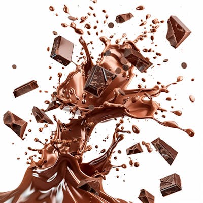 Respingo De Chocolate, Com Pedacos De Chocolate Ao Leite 8