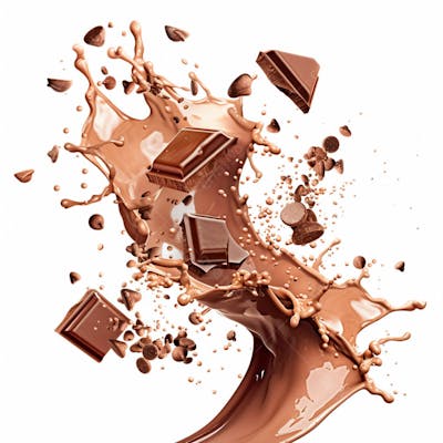 Respingo De Chocolate, Com Pedacos De Chocolate Ao Leite 9