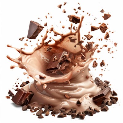 Respingo De Chocolate, Com Pedacos De Chocolate Ao Leite 1